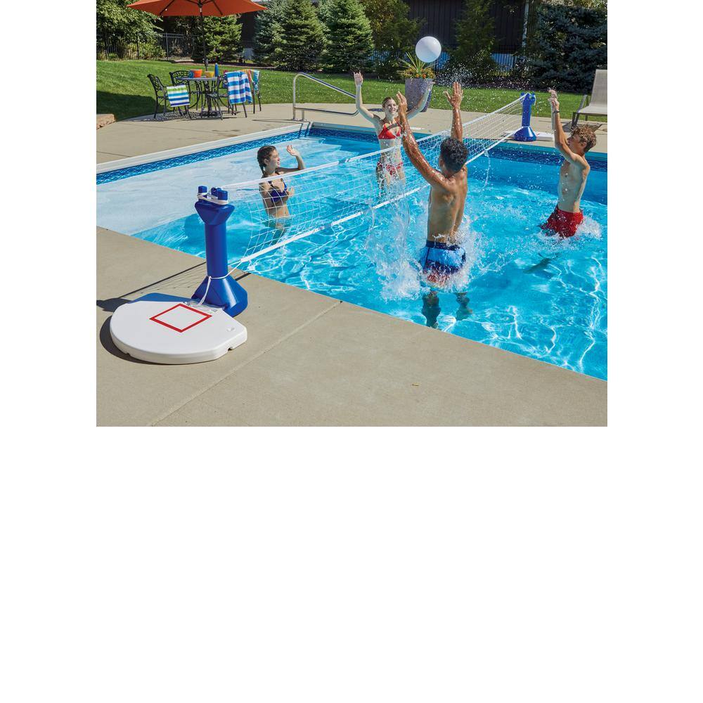 Ocean Blue Dunk and Spike 2-in-1 BasketballVolleyball Game 28 ft. W X 27 in. H Volleyball and 30 in. W X 47 in. H Basketball Set 960100