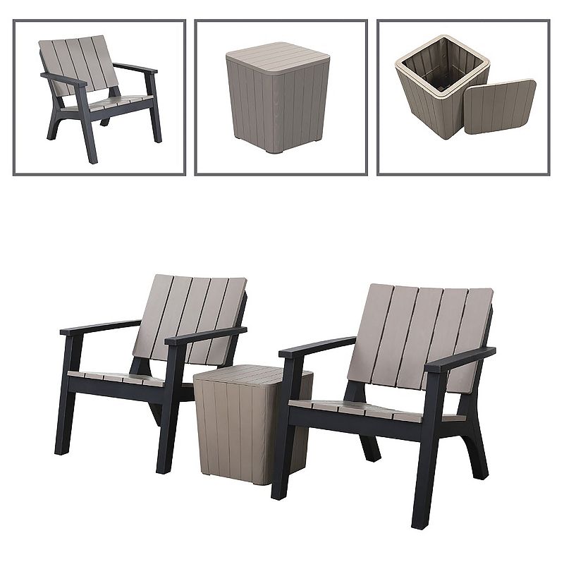 Dukap Enzo Patio Chair and End Table 3-piece Set