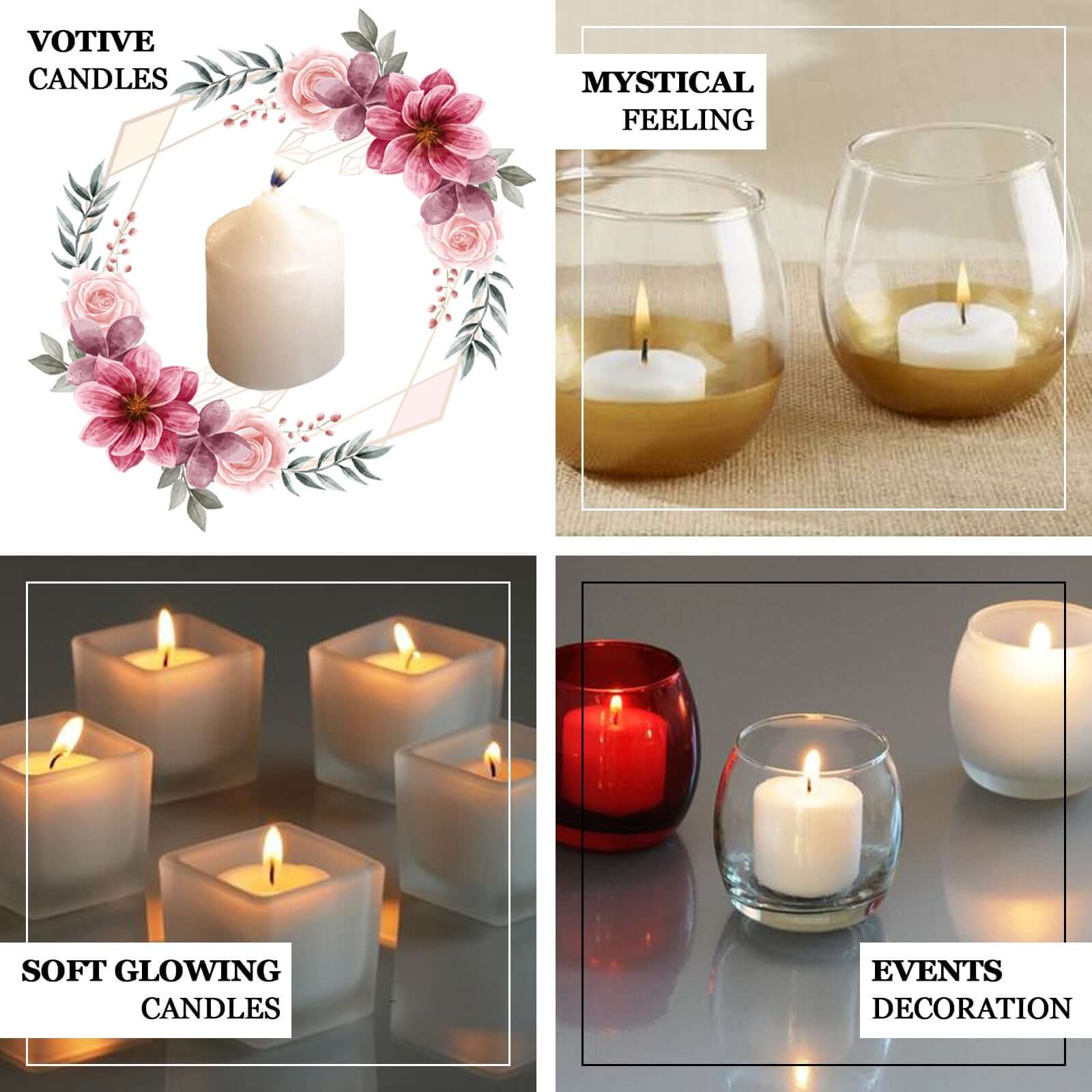 12 Pack White Votive Candles, Mini Multi-Purpose Candle Decor 2