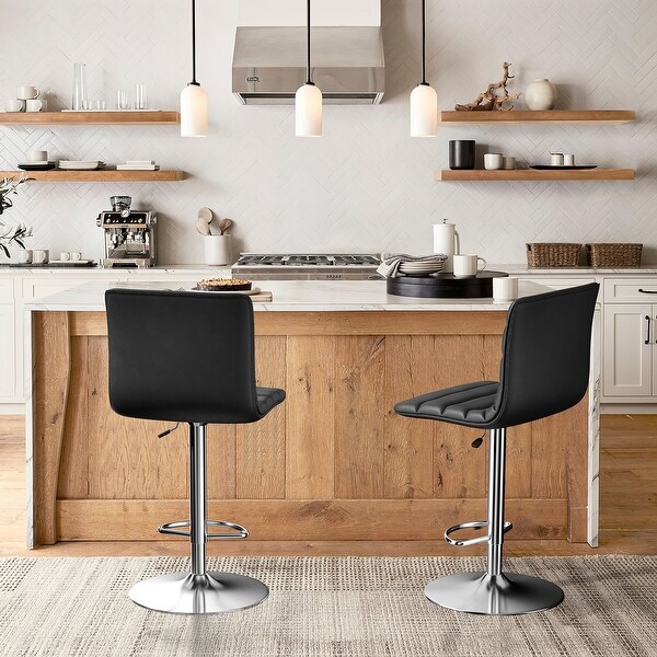 Adjustable Bar Stools with Backs Set of 2