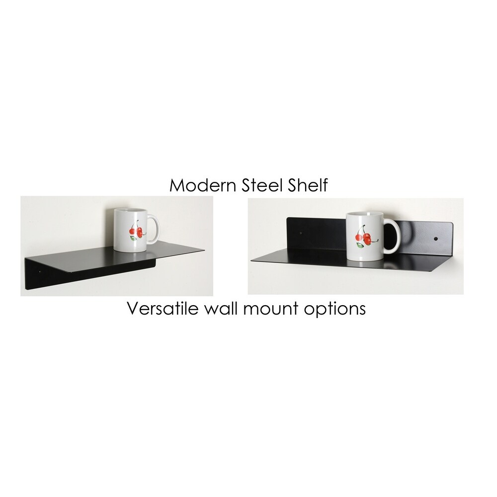 Steel Wall Shelf 2 Piece Set