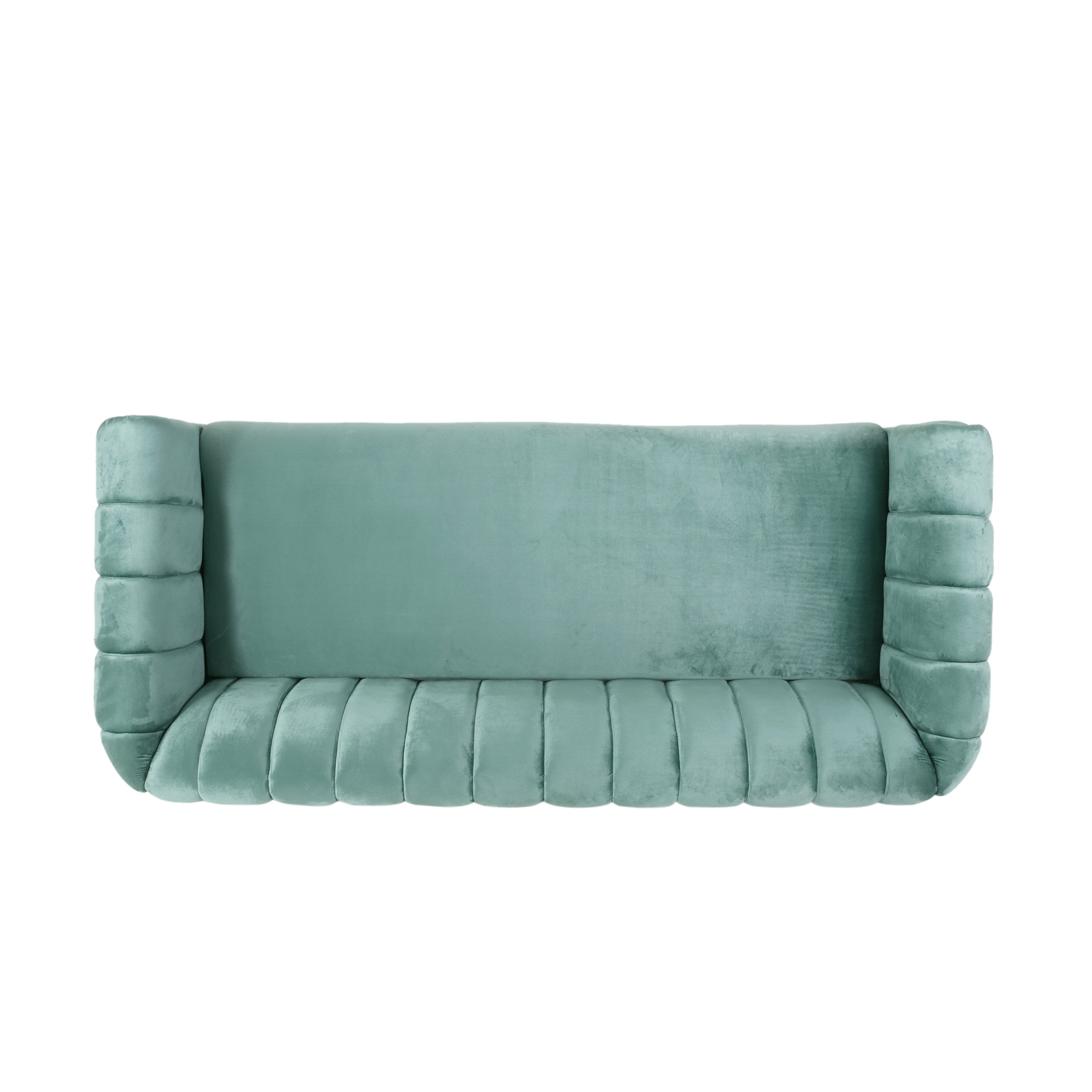 Worden Modern Glam Velvet Channel Stitch 3 Seater Sofa