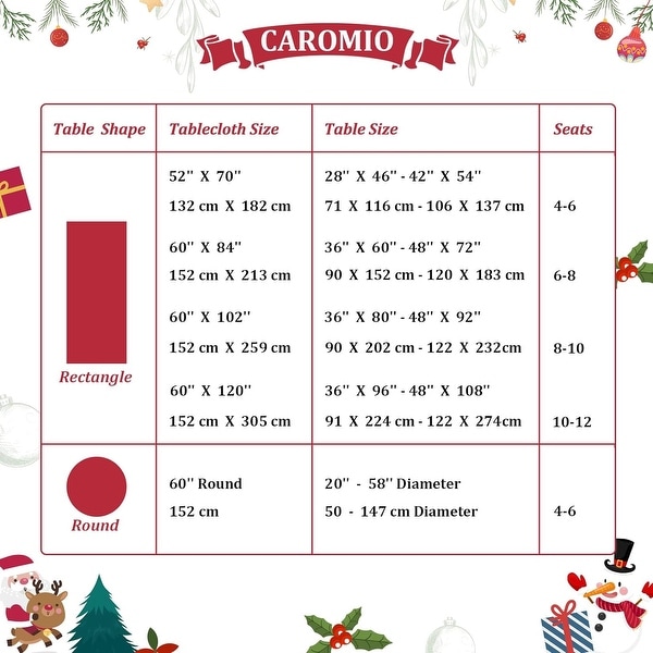 Christmas Table Cloth Rectangle 60x84 Inch