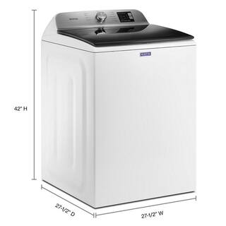 Maytag 28 in. 4.8 cu. ft. White Top Load Washing Machine with Deep Fill MVW6200KW