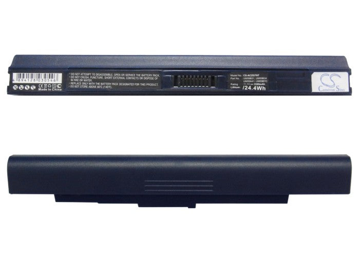 Acer Aspire One 531 Aspire One 751 As Blue 2200mAh Replacement Battery BatteryClerkcom Laptop and Notebook