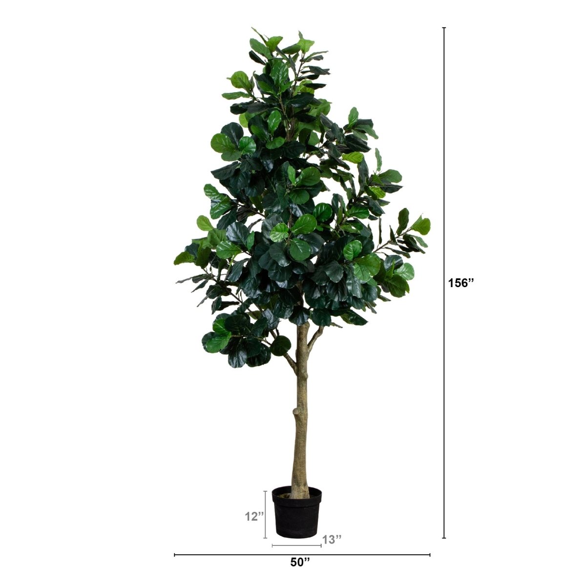 13' Faux Fiddle Leaf Fig Tree | Lifelike Indoor Tree