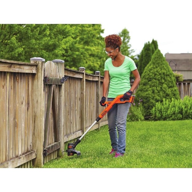 Black amp Decker Lst201 20v Max Lithium ion 10 In Cordless String Trimmer edger Kit 1 5 Ah