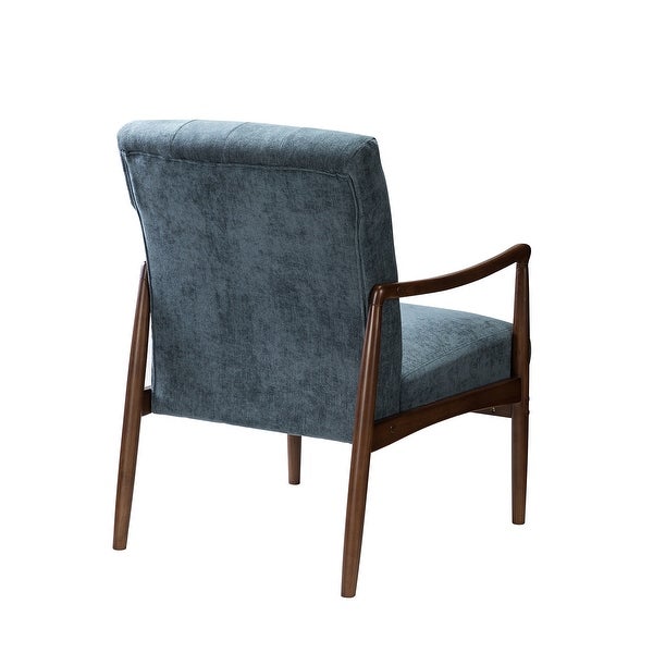 Leo Mid Century Modern Upholstered Accent Armchair with Button-tufted Back Set of 2 by HULALA HOME