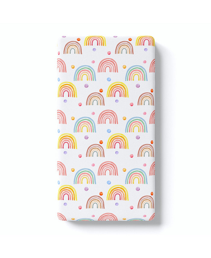 Honey Lemonade Super Soft Fitted Crib Sheet - Rainbow