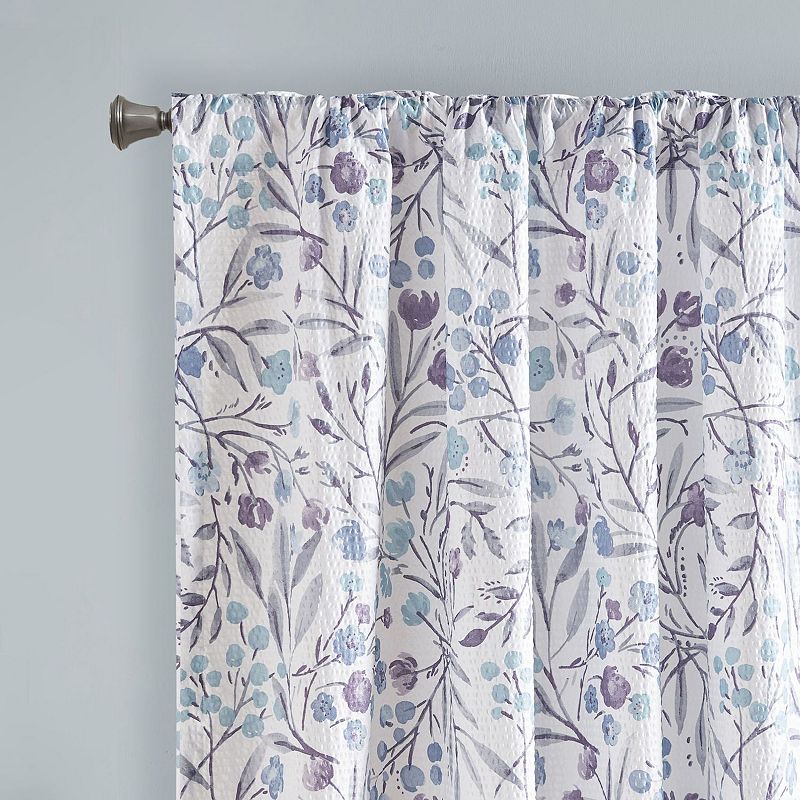 Madison Park 2-pack Candice Floral Light Filtering Rod Pocket Window Curtains