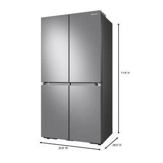  22.9 cu. ft. 4-Door Flex French Door Smart Refrigerator in Fingerprint Resistant Stainless Steel Counter Depth RF23A9071SR