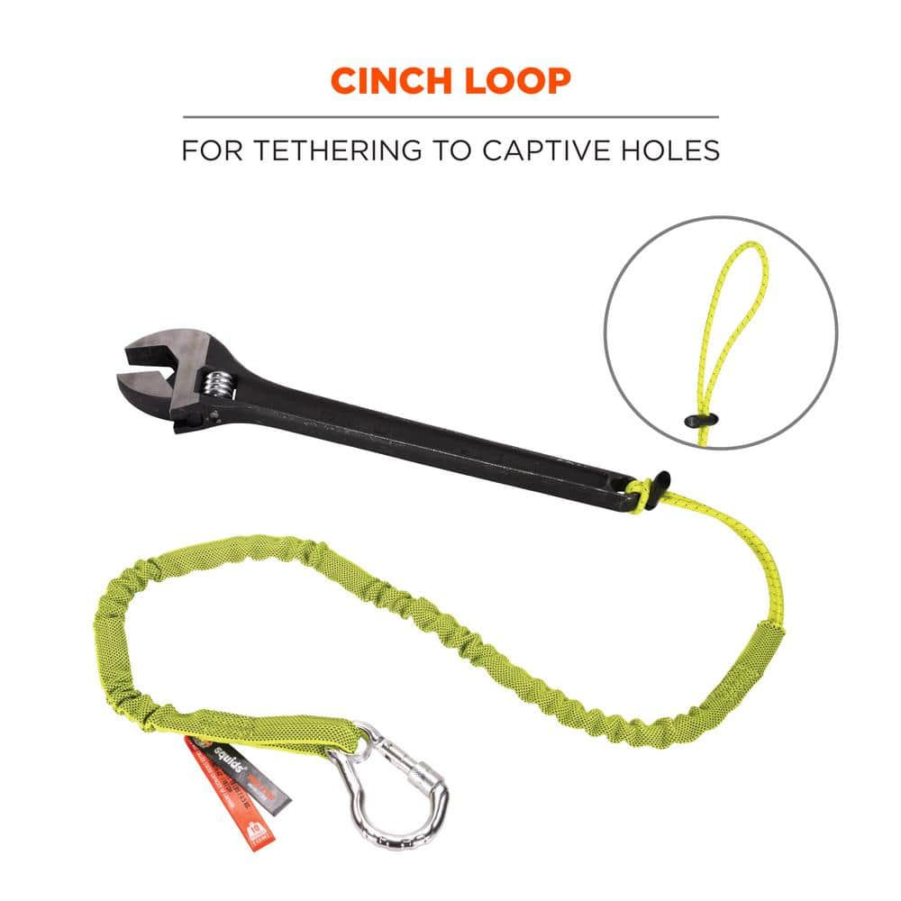 Ergodyne 10 lbs. Lime Extended Single Carabiner Tool Lanyard 3100