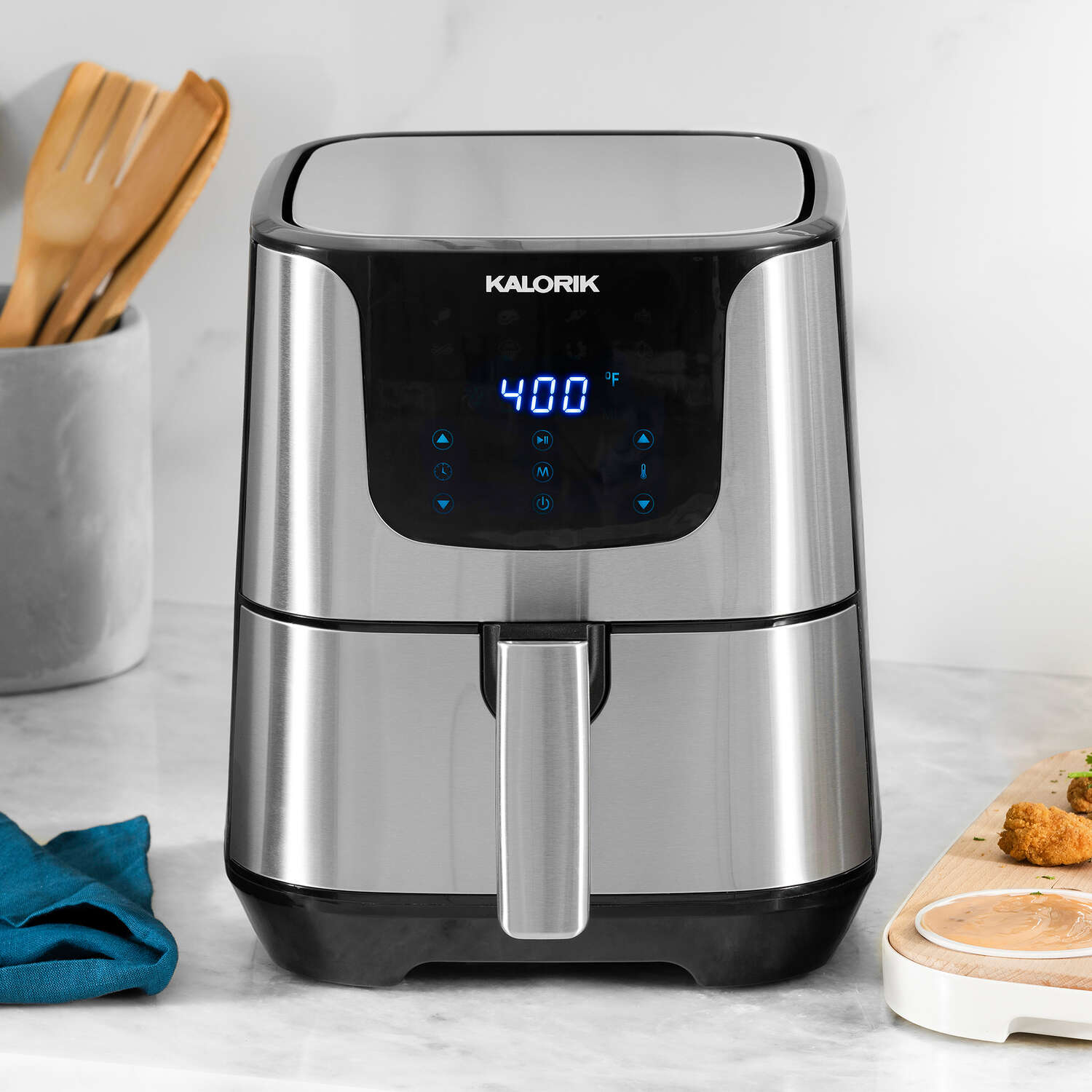 Kalorik Silver 6 qt Programmable Digital Air Fryer