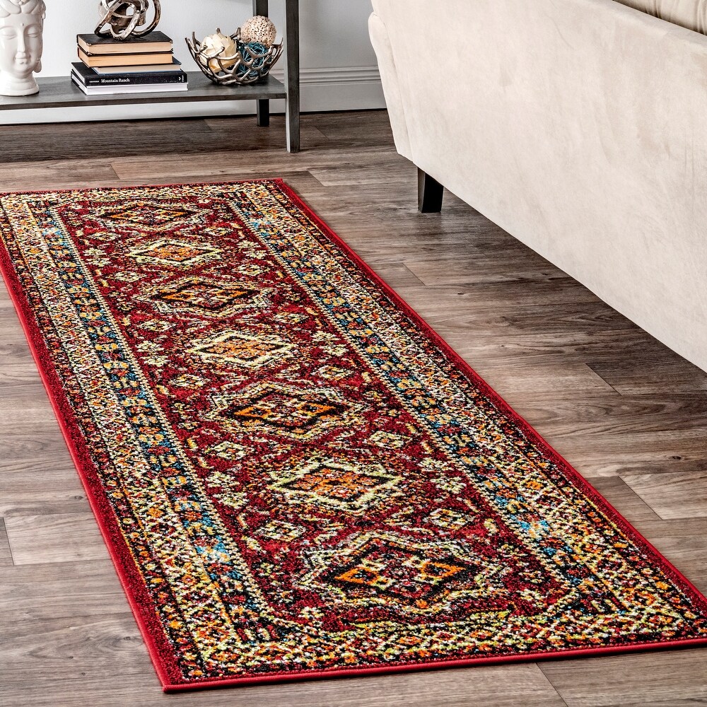 Brooklyn Rug Co Traditional Indoor/ Outdoor Medieval Herald border Area Rug