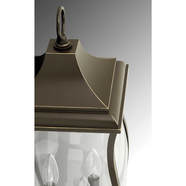 Progress Lighting Township 1 light Wall Lantern In Oil Rubbed Bronze With Clear Beveled Glass Shade