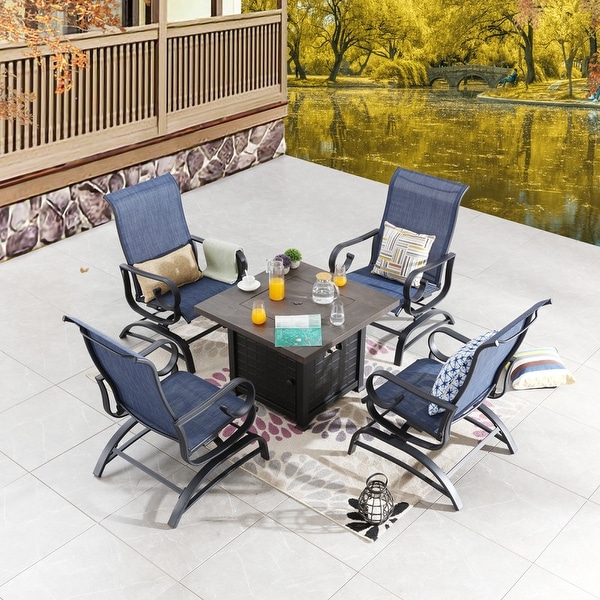 Patio Festival 5Piece Outdoor Conversation Set with Fire Pit