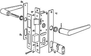 PPZ 323 C 400/55 E23 MZ 35 LT SLIMLINE Mortise Loc...