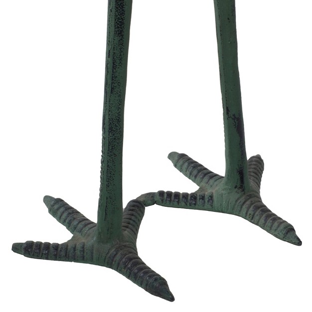 Set Of 2 Aluminum Coastal Cranes Garden Sculpture Green Olivia amp May