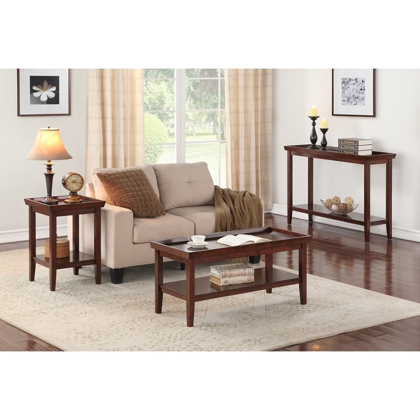 Porch and Den Luxembourg Rubberwood End Table