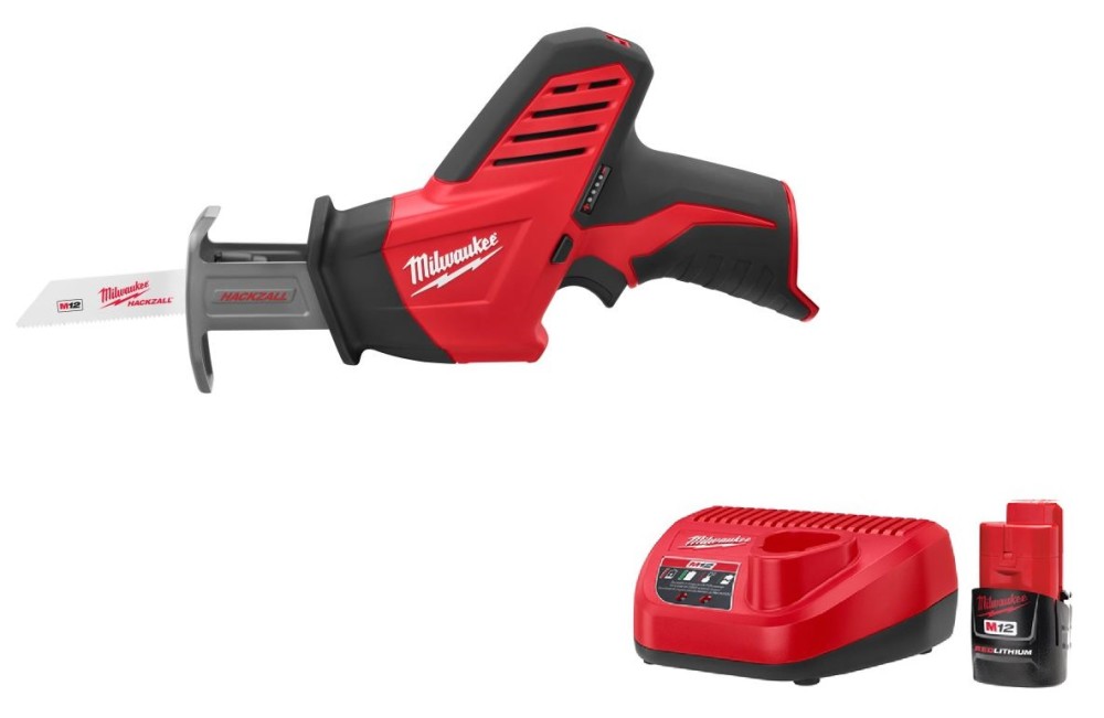 Milwaukee M12 Hackzall Reciprocating Saw with 1.5Ah Battery and Charger Kit 2420-20K from Milwaukee