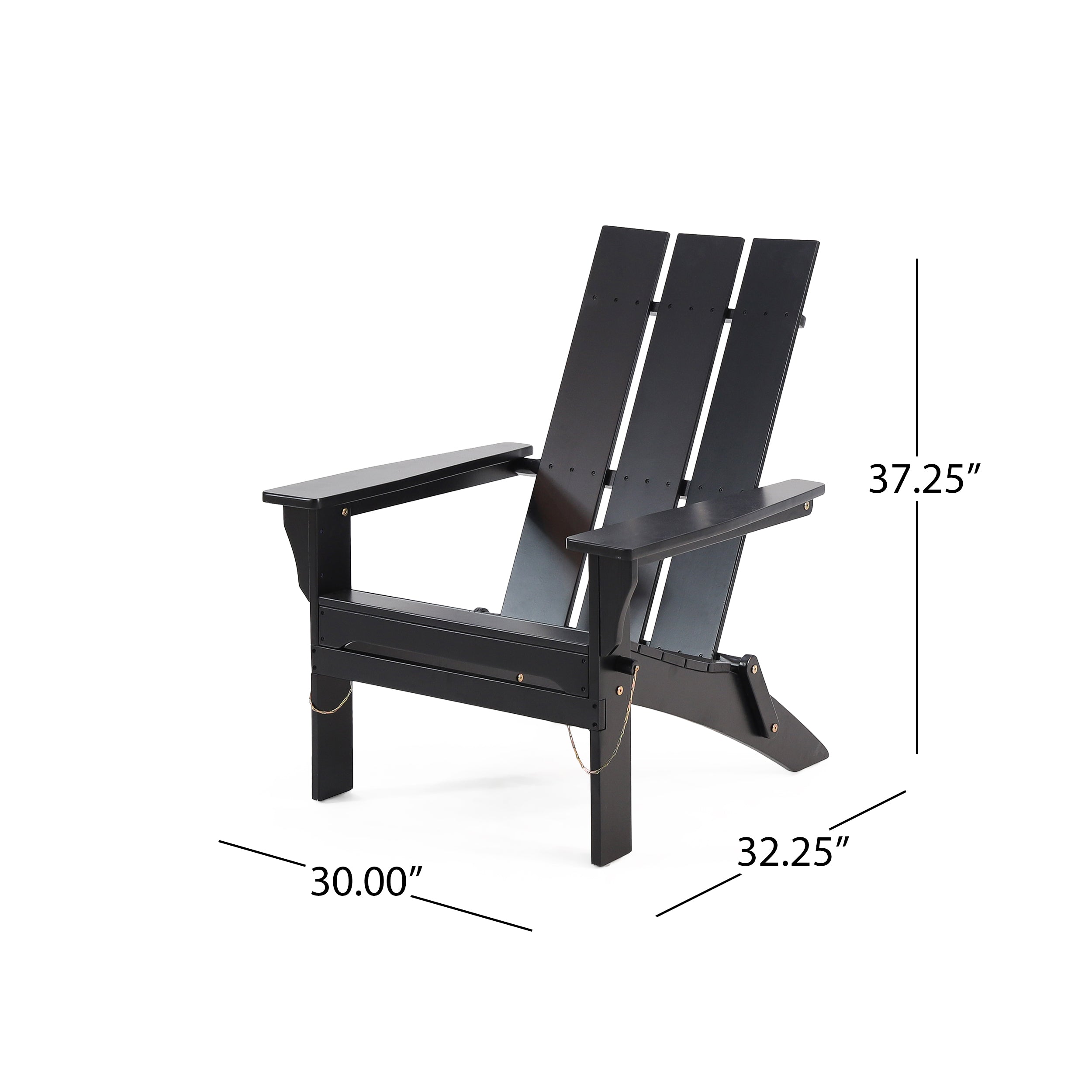 Gurekam Outdoor Acacia Wood Foldable Adirondack Chairs, Set of 2