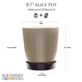 Southern Patio Alice 7.6 in. x 8.7 in. 4 Qt. Light Brown Ceramic Indoor Pot (2-Pack) CRM-064800A