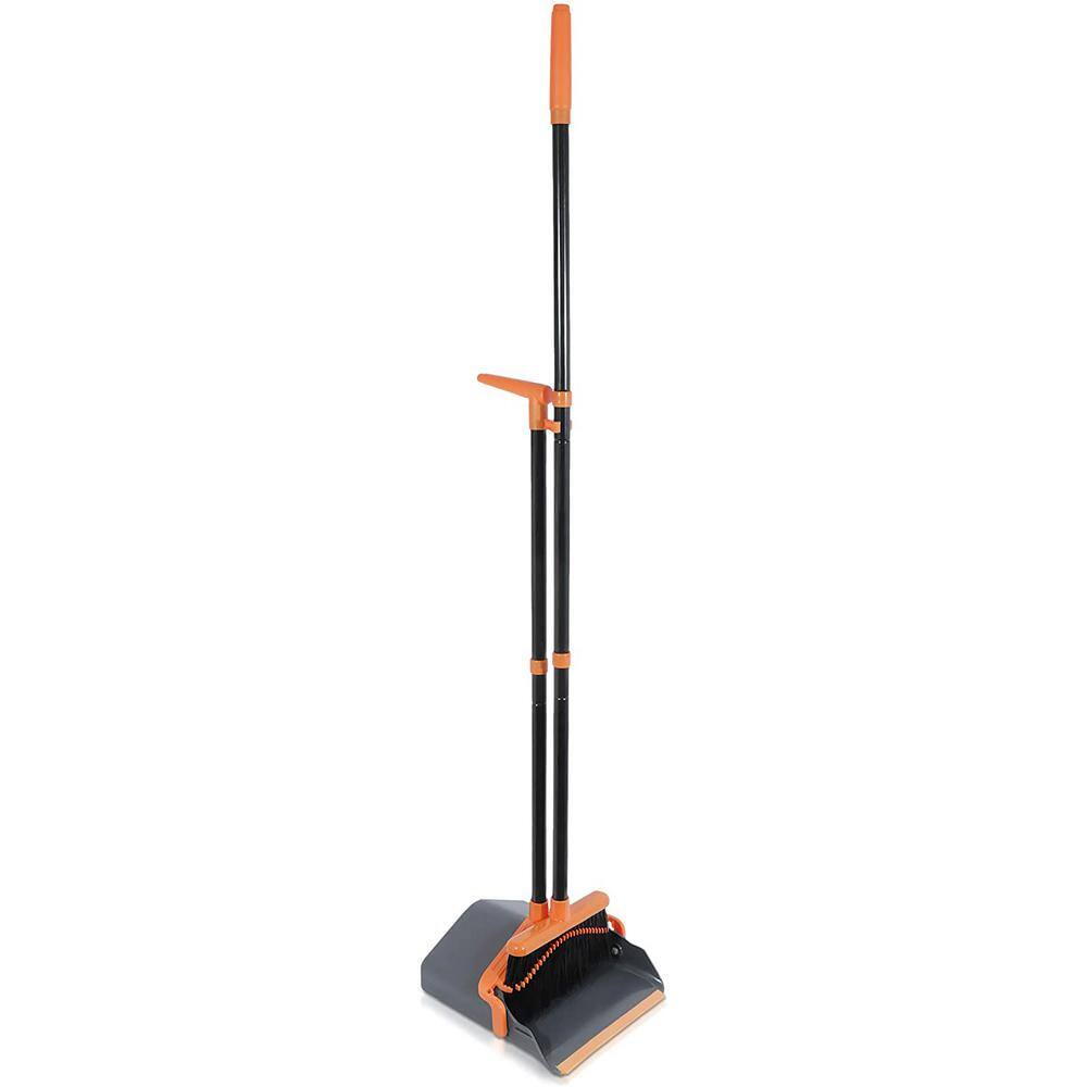 THE CLEAN STORE Lobby Broom with Dustpan BlackOrange 194