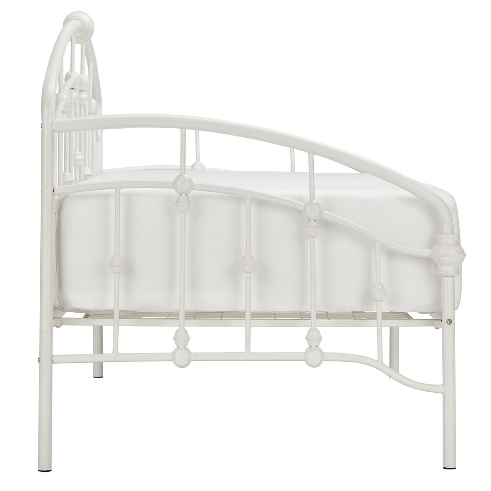 Lacey Round Curved Double Top Arches Victorian Iron Metal Daybed by iNSPIRE Q Classic