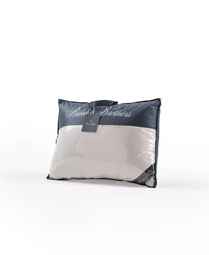 Brooks Brothers Feather Down Cotton Pillow， Queen