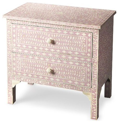 Butler Vivienne Blue Bone Inlay Chest   Mediterranean   Accent Chests And Cabinets   by HedgeApple  Houzz