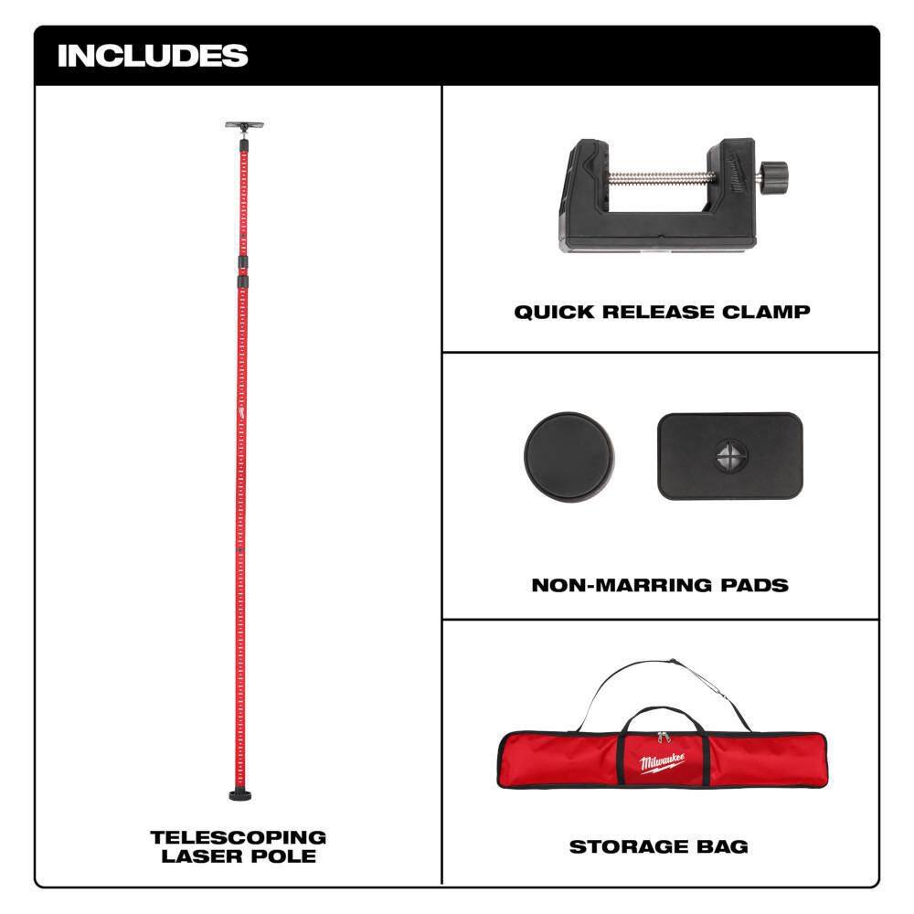 MW 12 ft. Telescoping Laser Level Pole 48-35-1511