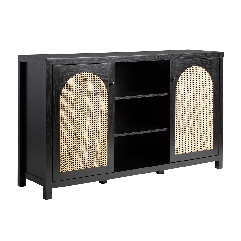 Middlebrook Designs 2 Door 58 inch Sideboard with Arched Rattan Panels
