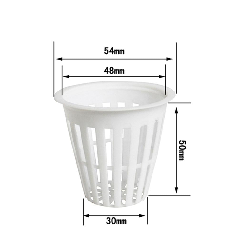 5x Cups Basket Aeroponic Planting Grow Mesh Pots White