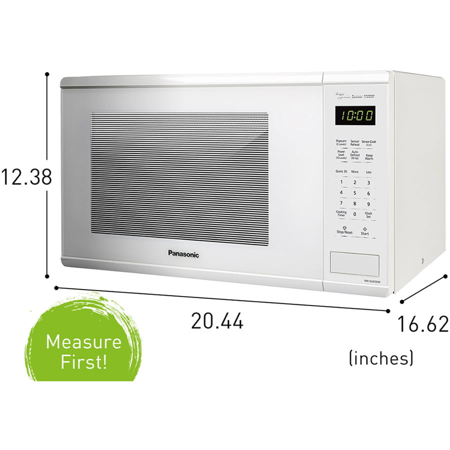 Panasonic Genius Sensor 1.3-Cu. Ft. 1100W Countertop Microwave Oven in White