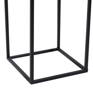 Litton Lane 28 in. x 13 in. Black Metal Modern Planter (Set of 3) 36732