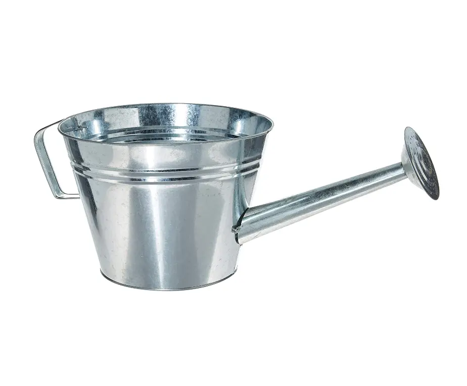 Premium Quality Galvanized Watering Can Round Shape White Color Water Can Creative Designer Handmade Best Watering Can