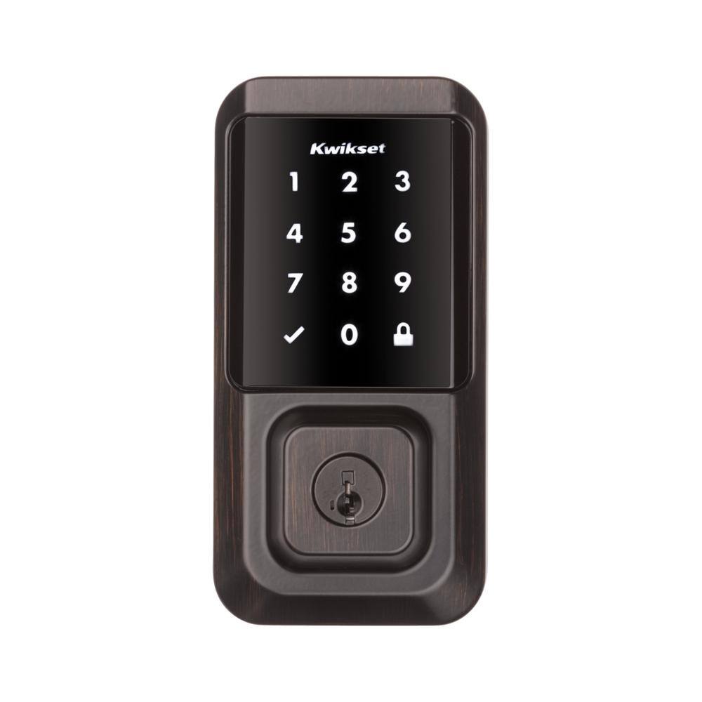 Kwikset HALO Venetian Bronze Keypad Electronic Smart Lock Deadbolt feat SmartKey Security Touchscreen and Wi-Fi wHalifax lever 939Wi-Fi 154HLF