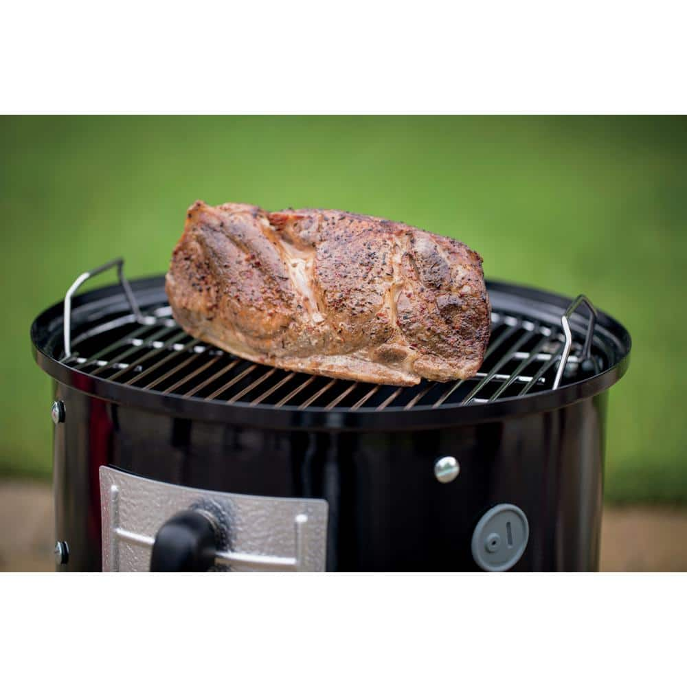 Weber 18 in Smokey Mountain Cooker Smoker in Black with Cover and BuiltIn Thermometer