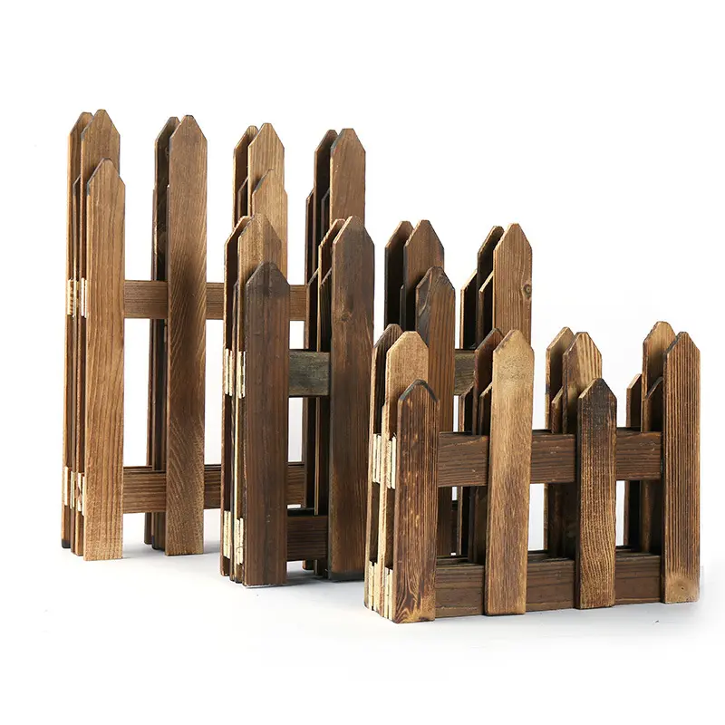 Wholesale Indoor Decorative Stand Wood Fence Outdoor Anticorrosion Wooden Garden Fence