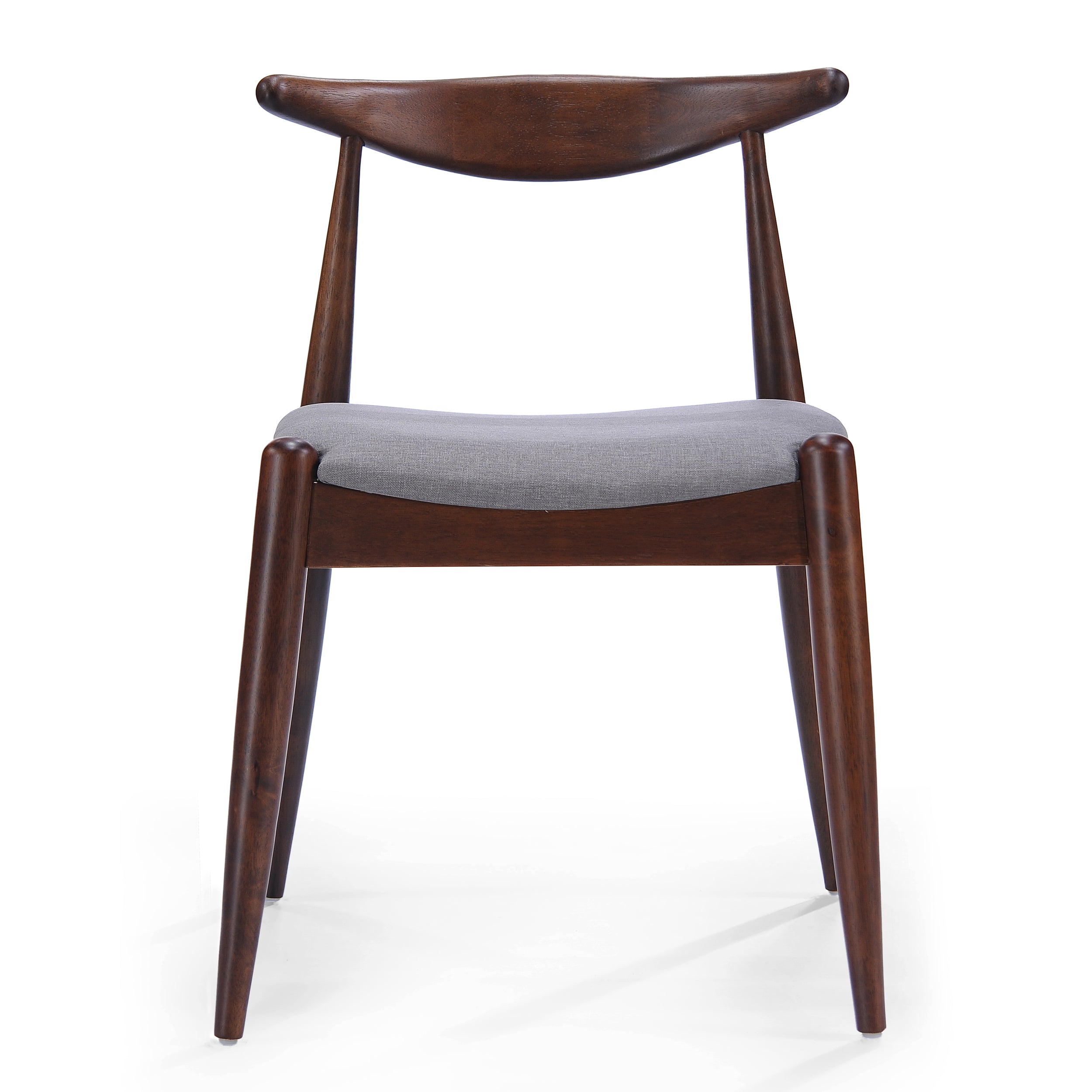 Lagom Eliza Scandinavian Dining Chairs， Set of 2， Natural Walnut