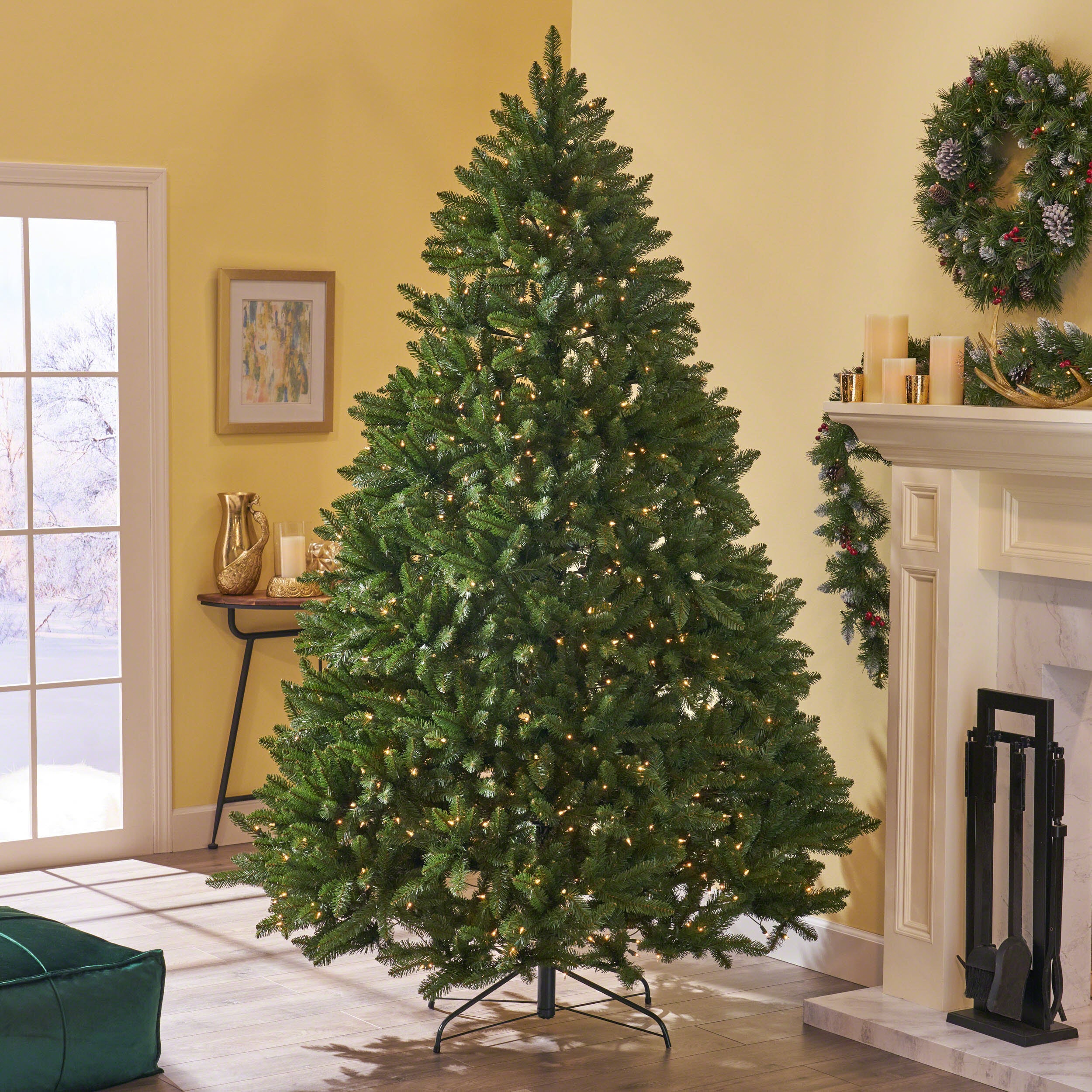 7-foot Norway Spruce Pre-Lit or Unlit Hinged Artificial Christmas Tree