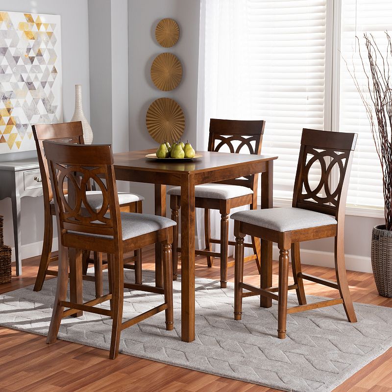 Baxton Studio Verina Pub Table and Chair 5-piece Set