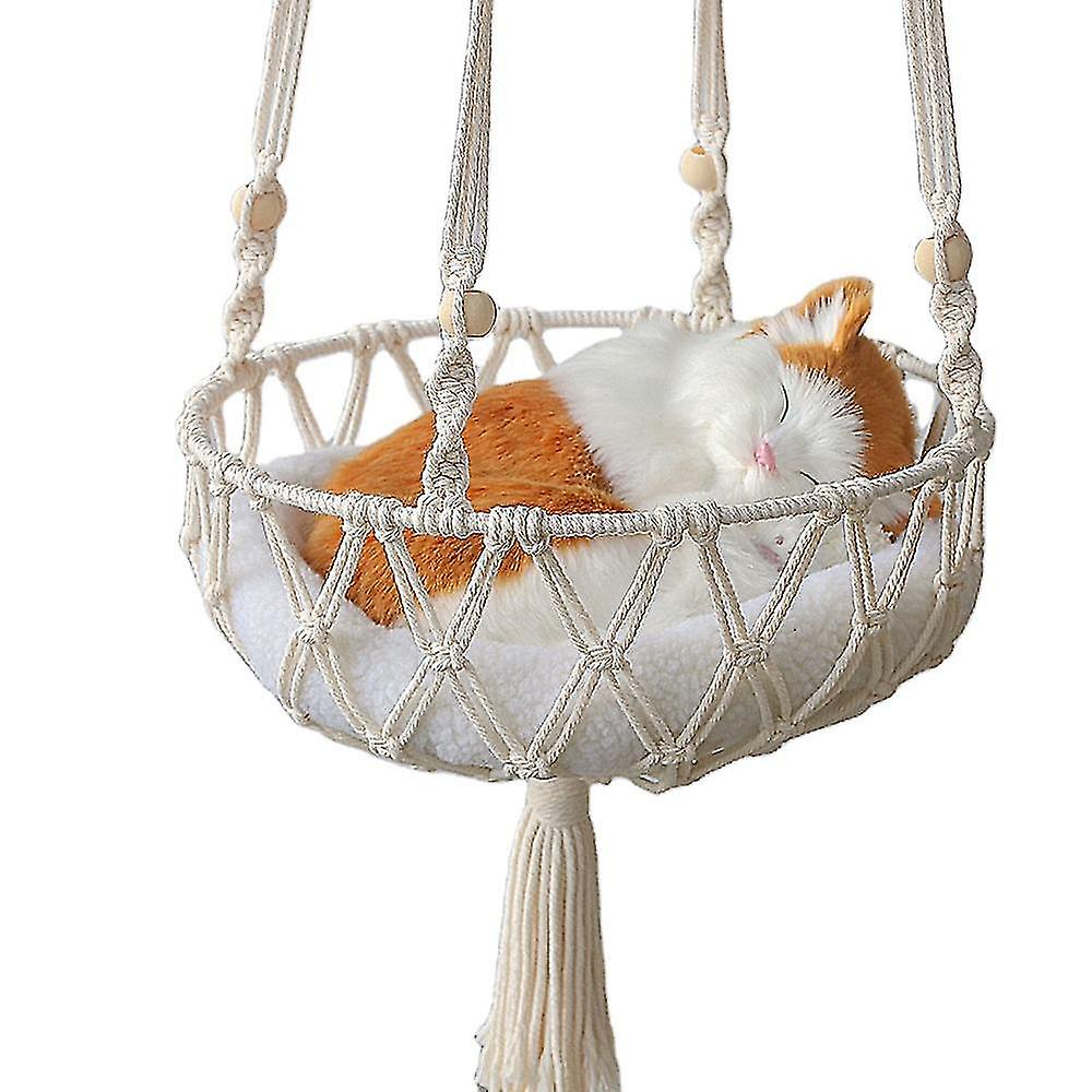 Large Lace Cat Hammock， Lace Hanging Swing Pet Bed Basket Home Pet Cat Accessories Dog Cat House Puppy Bed Gift