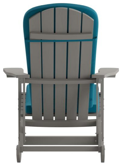 Savannah Set of 2  Weather Adirondack Rocking Chairs with Cushions   Contemporary   Outdoor Rocking Chairs   by Pot Racks Plus  Houzz