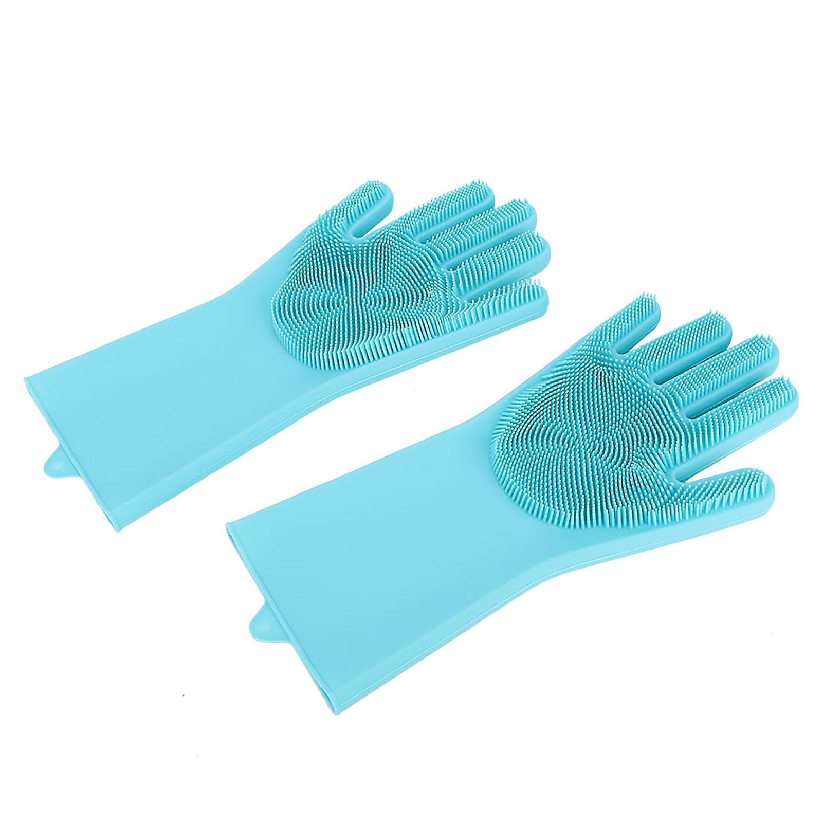 2pcs Pet Cat Dog Bathing Massage Shower Gloves Multi-functional Cleaning Brush