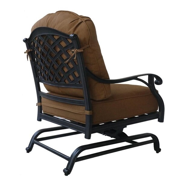 Ventura Cast Aluminum Club Motion Chair with Cushion (Set of 2)