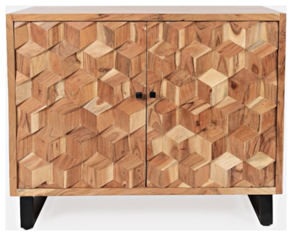 Jofran Geometrix Accent Cabinet  63  x27 x27  Natural  Set of 2   Transitional   Accent Chests And Cabinets   by VirVentures  Houzz