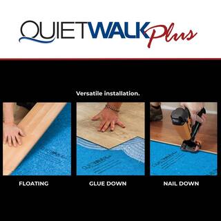 QuietWalk 100 sq. ft. 3 ft. x 33.3 ft. x 3 mm Underlayment with Sound and Moisture Barrier for Hardwood and Floating Floors QW100PLUS