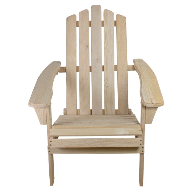 Natural Brown Classic Folding Wooden Adirondack Chair