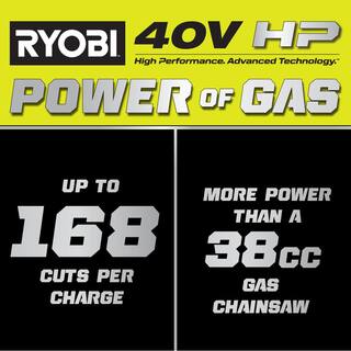 RYOBI 40V HP Brushless 18 in. Battery Chainsaw with 5.0 Ah Battery and Charger RY40580